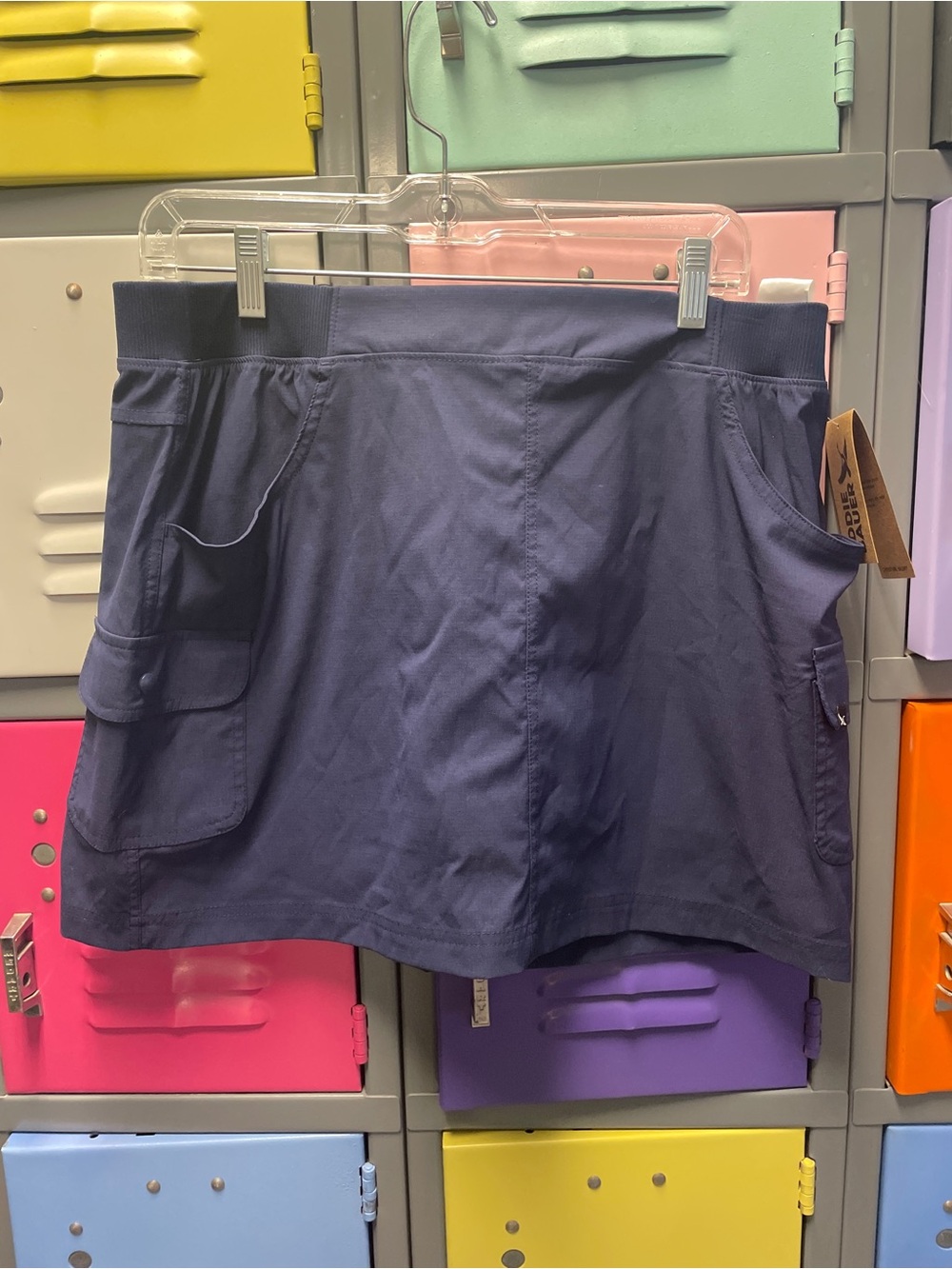 Eddie Bauer Navy Utility Christine Skort with Cargo Pockets, L, NWT